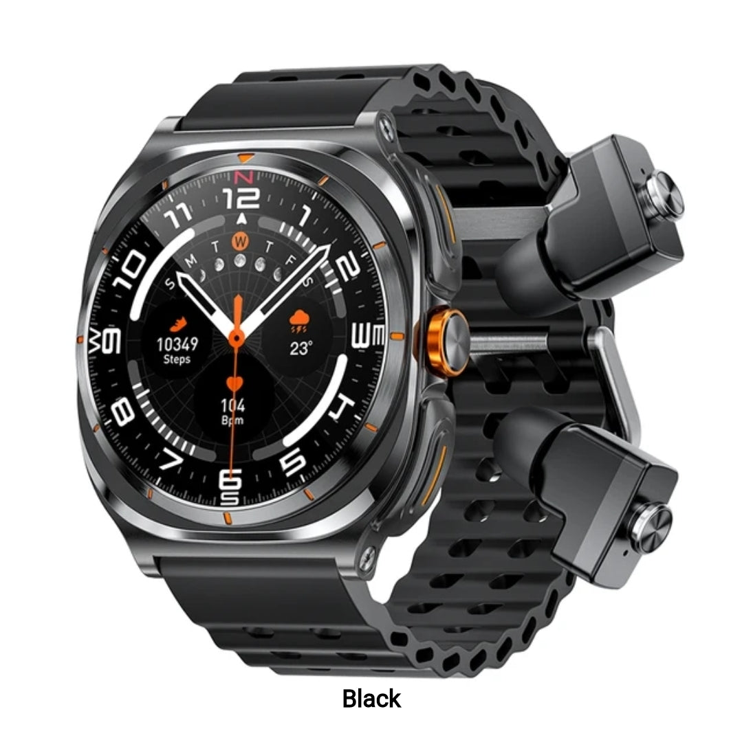 2-in-1  Smartwatch with Wireless Earbuds-Fitness & Lifestyle  Combo